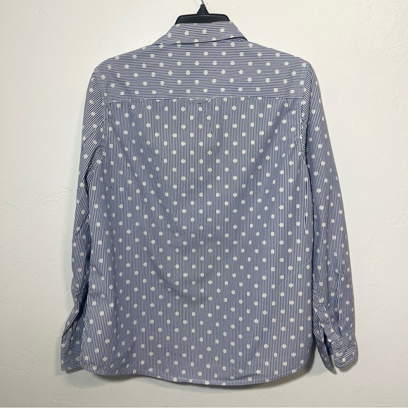 Boden Long Sleeve Casual Polka Dot Button Down Shirt Size 10 - Picture 5 of 8